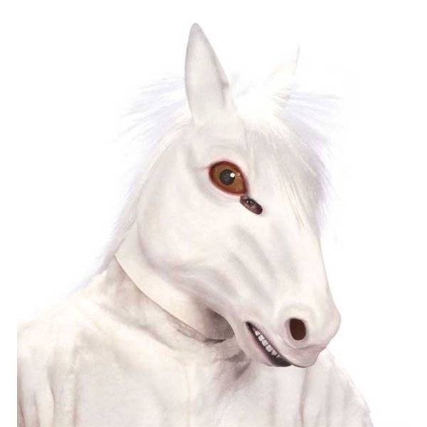 Αποκριάτικη Μάσκα Latex Άλογο Άσπρο